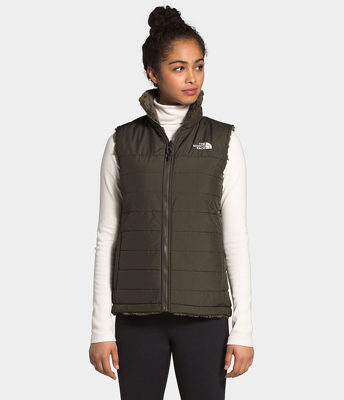 Chaleco The North Face Mujer Verde Oscuro Mossbud Insulated Reversible 73251JVBO